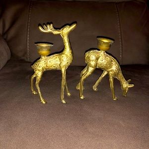 Vintage Deer candle holder